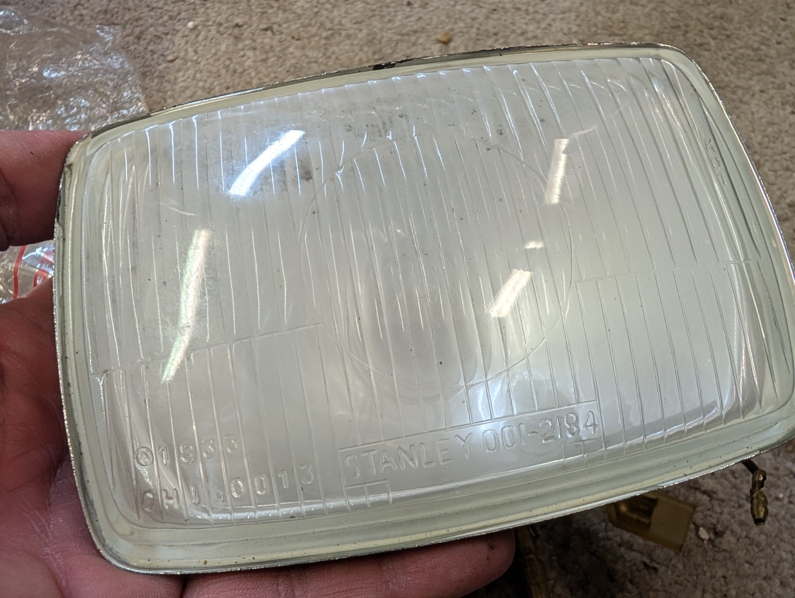 Honda Headlight OEM Rectangular Stanley 001-2184 Classic Bike / Scooter #W11