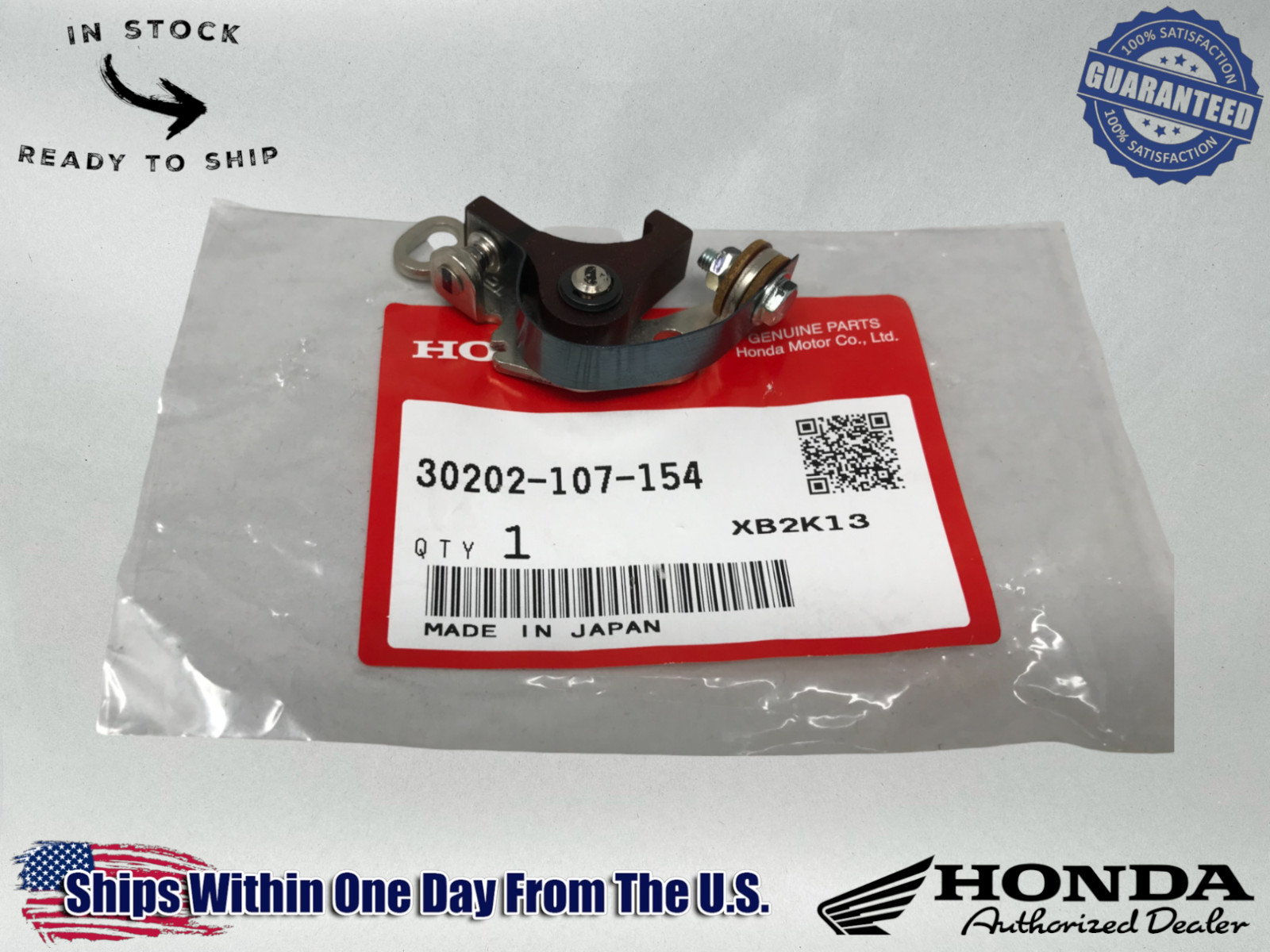 Honda Genuine OEM Ignition Contact Breaker Points Factory 30202-107-154