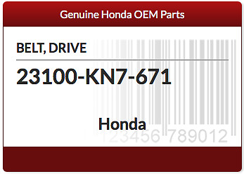 OEM Bando Honda Elite 150 BELT 23100-KN7-670/671. 799x19x28. CH125 / CH150