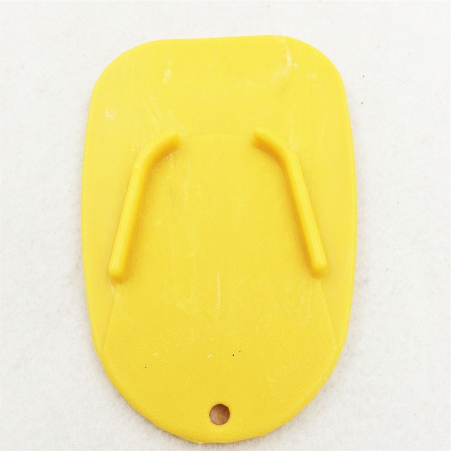 Yellow kickstand plate pad fit for Universal motorcycle 12.5 CM X 8 CM