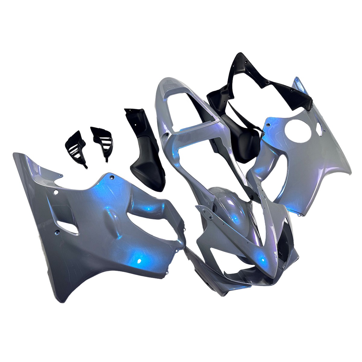 Chameleon Gray Purple Fairing Kit for 2001-2003 Honda CBR600F4i 01 02 Bodywork