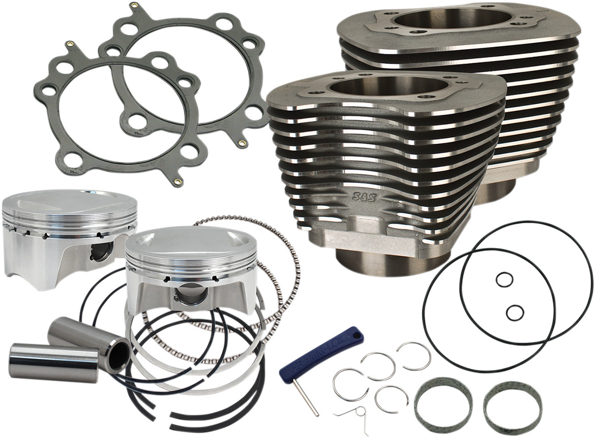 S & S Cycle Bolt-In Sidewinder 4″ Big Bore Kit Wrinkle Black 910-0646