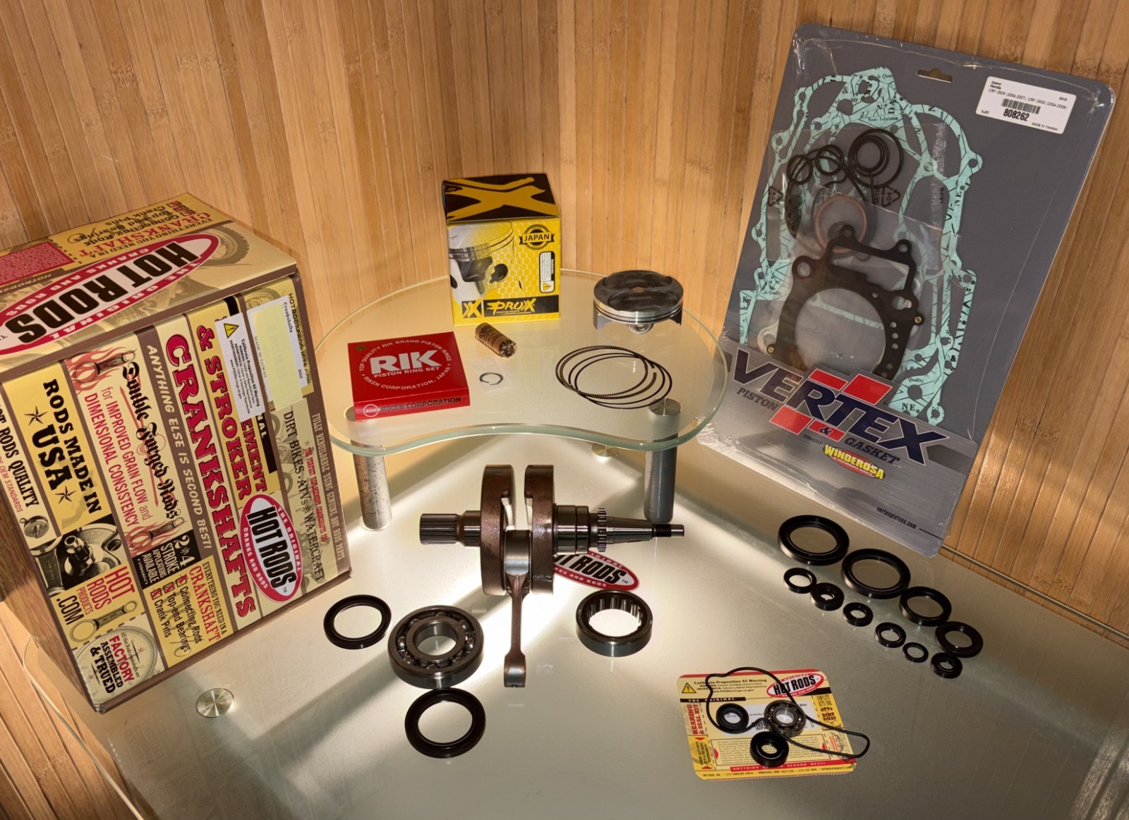 2004-2005 HONDA CRF 250R ENGINE REBUILD KIT / CRANKSHAFT+PISTON+Gaskets+More