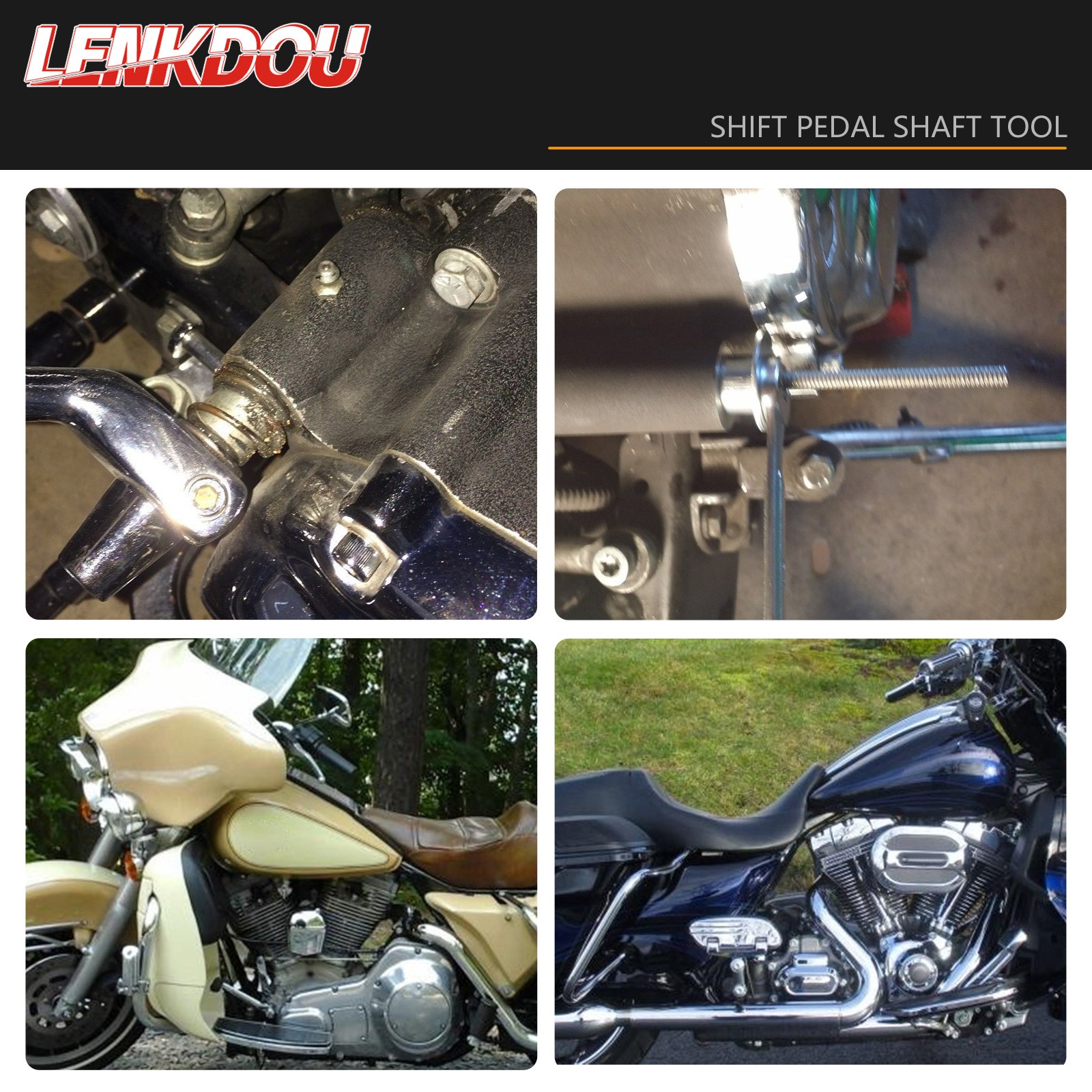 Replace Shift Pedal Shaft Bushing Tool Kit For Harley Electra Glide Street Glide