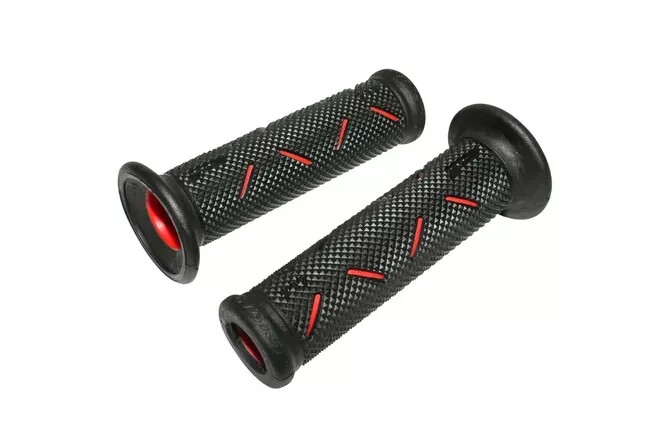 ProGrip Motorcycle Bike Handlebar Grips Open Ended 717 Red / Black