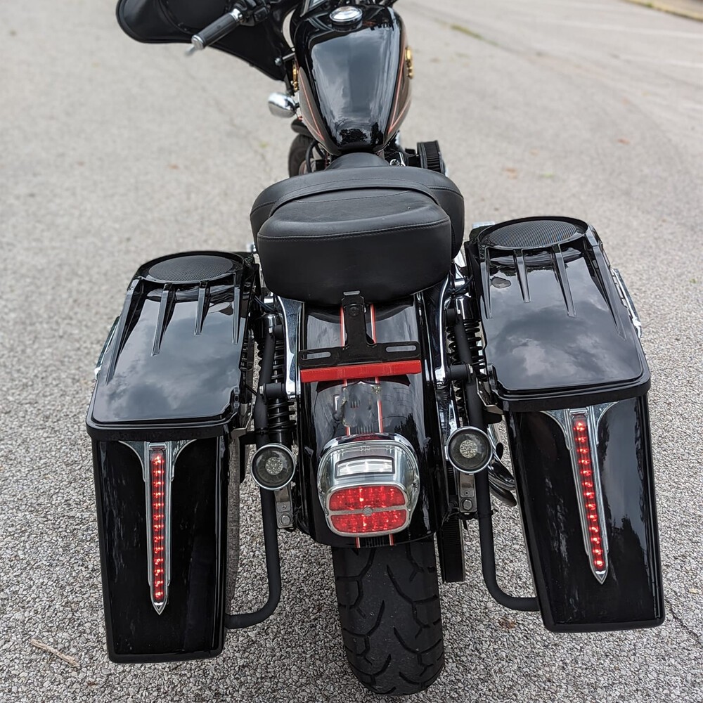For Harley Touring Road King Electra Glide FLTR Dyna Chrome LED Tail Light Brake
