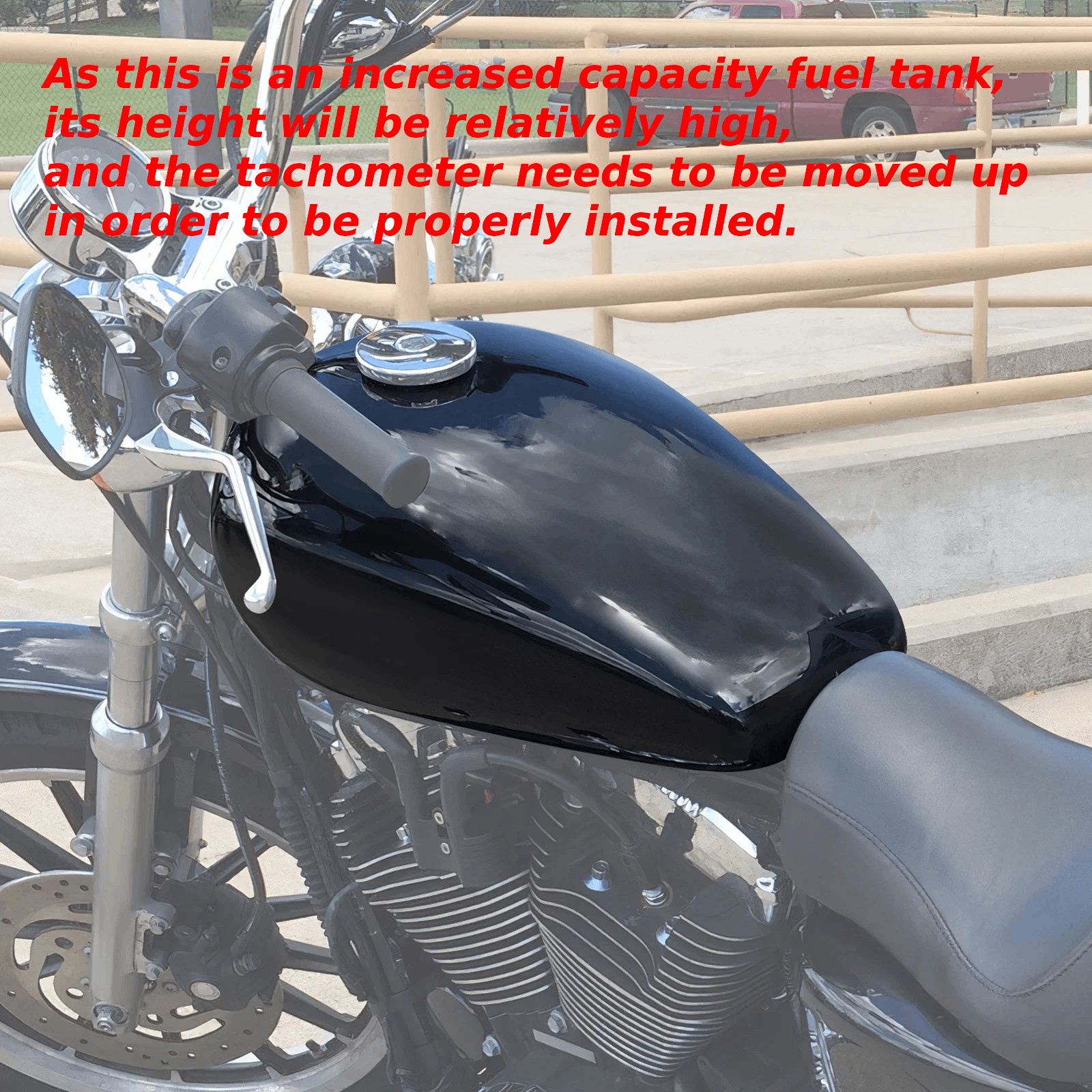 Gloss Black 4.2 Gal. Fuel Gas Tank For 07+Harley Sportster1200 Nightster XL1200N