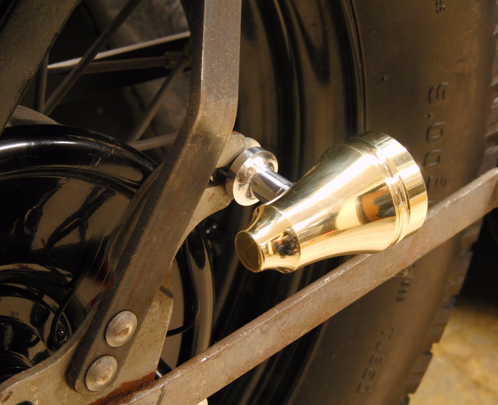 WHISKEY SOLID BRASS & ALLOY TURN SIGNAL LIGHTS 2-LED PR HARLEY BOBBER CAFE RACER