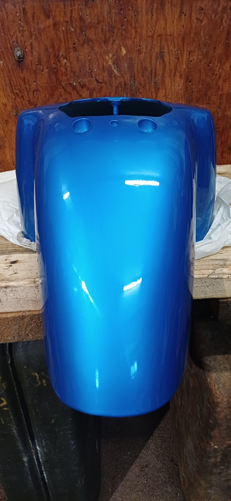 Italjet Torpedo 50 Pt #4600500 Front Mudguard Blue & Chrome Read Des Free P&P