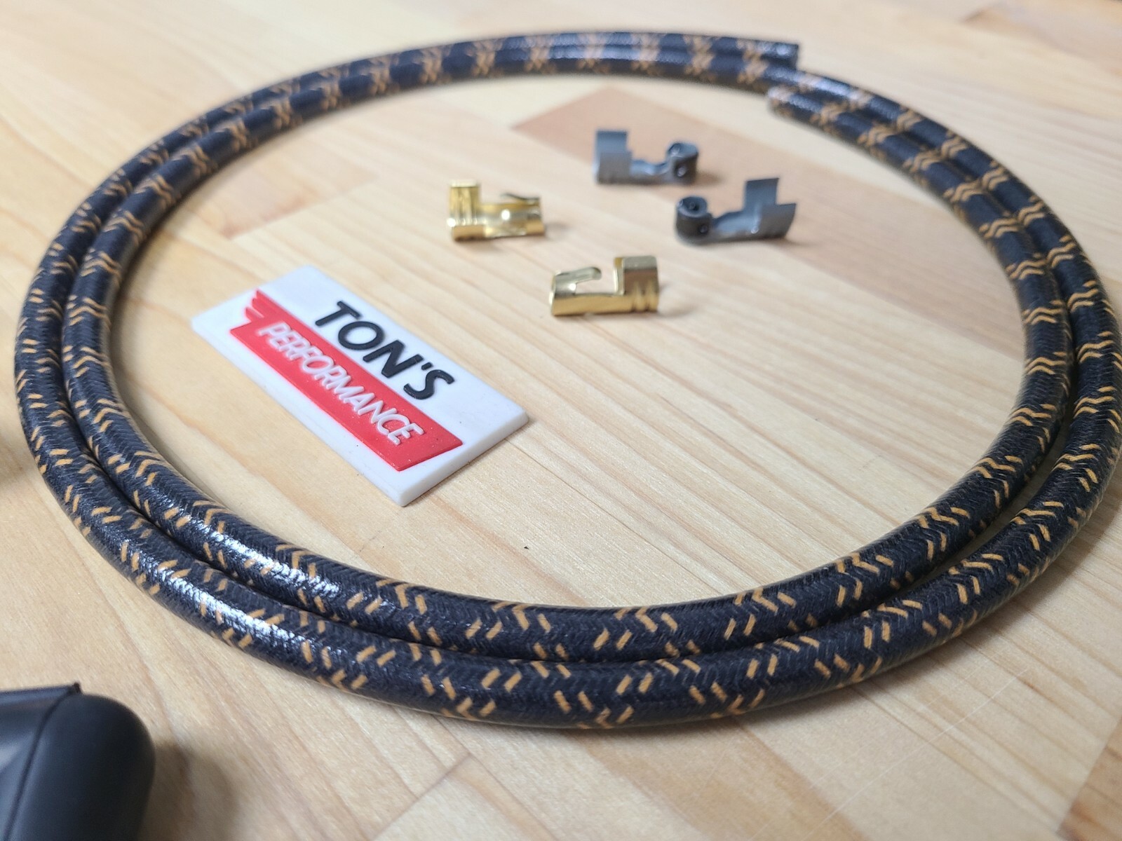 Custom 7mm Copper Core Cloth Spark Plug Wire Sets – Black with Orange