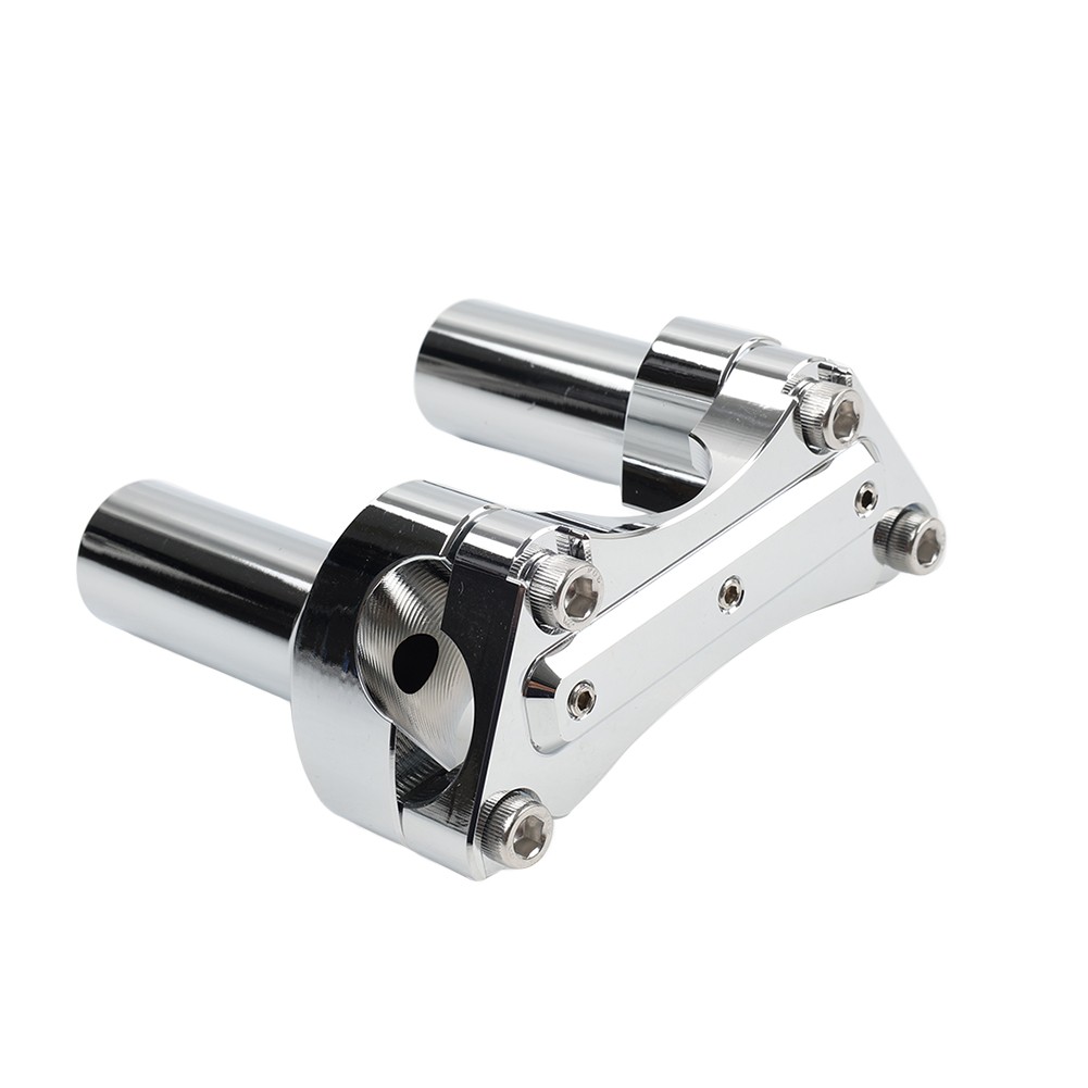 3.5″ Handlebar Riser & Top Clamp Chrome For Harley Dyna Tour Road Glide