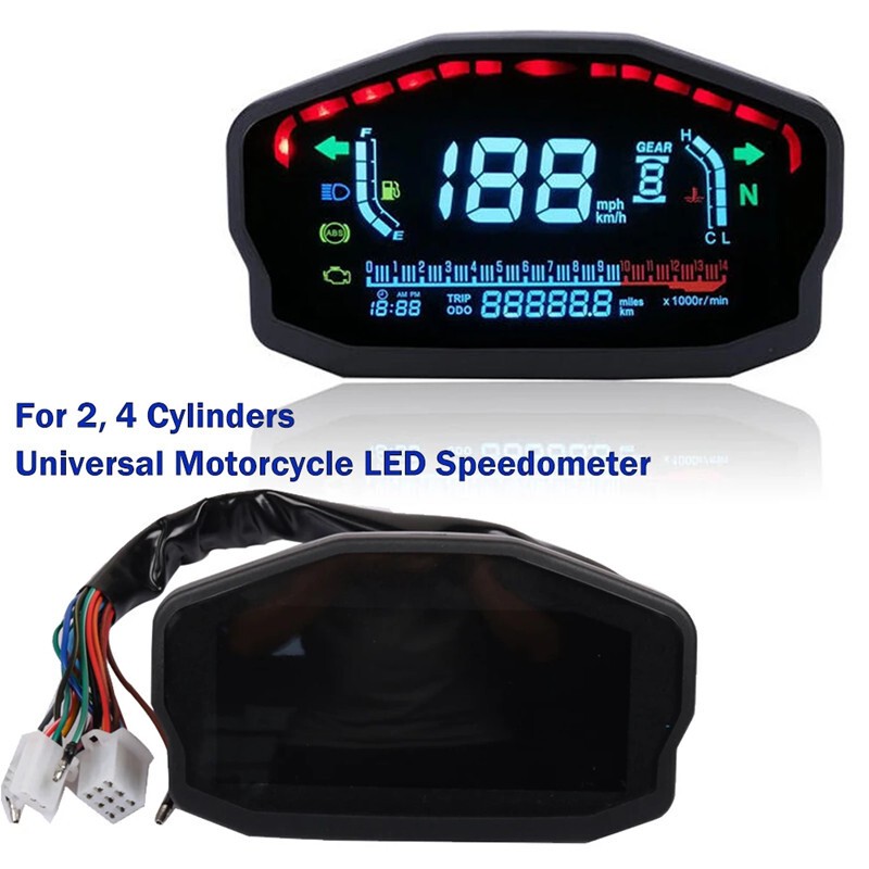 1 PACK Digital Motorcycle Dash Panel LCD Dashboard DC 8-12V Motorcycle Odometer