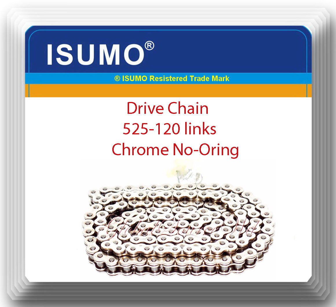 OE Spec Chrome Plated 525×120 No-Oring Motorcycle ATV Chain 525-Pitch 120-Links