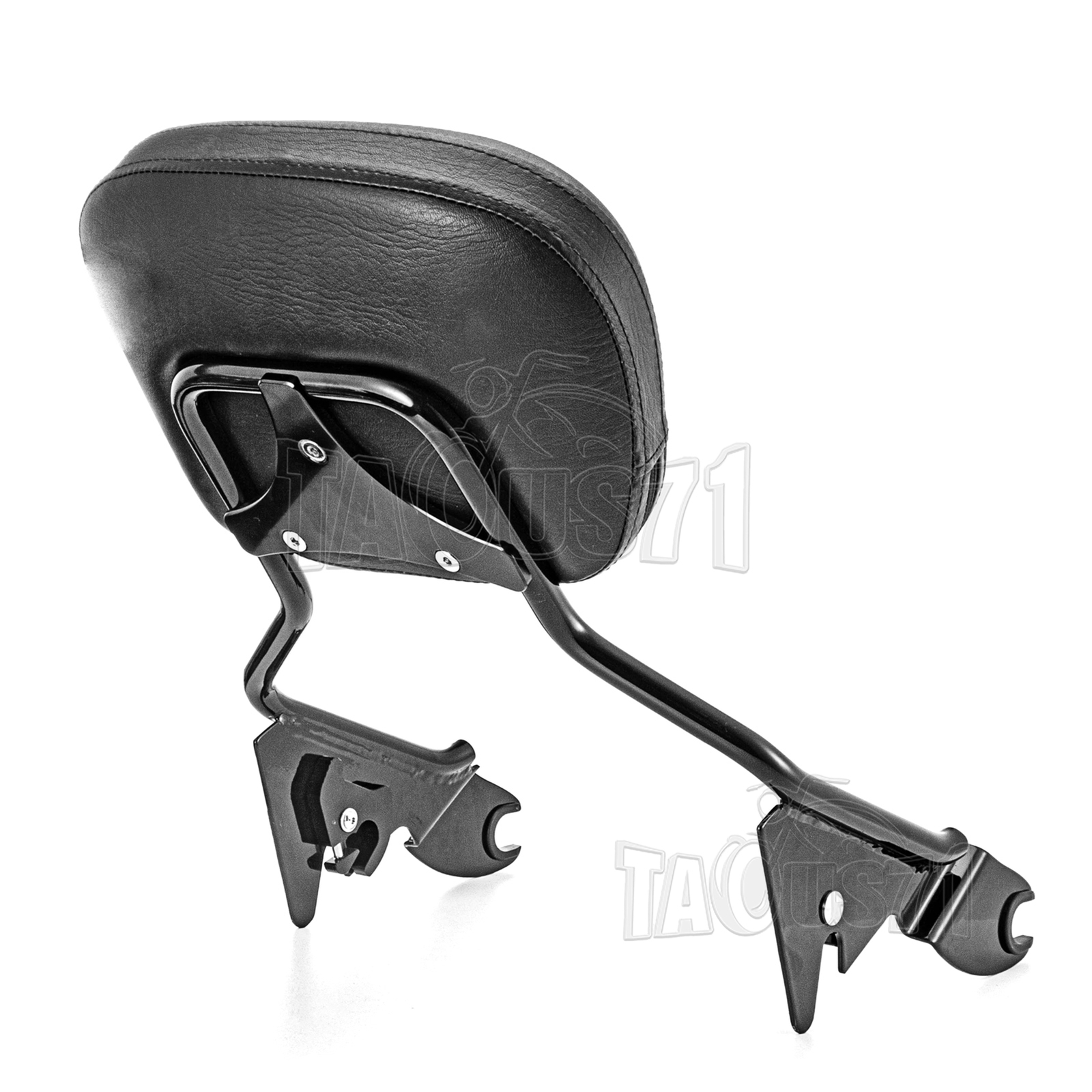 Black Backrest Sissy Bar Stealth Rack For Harley Road King Street Glide 09-23 24