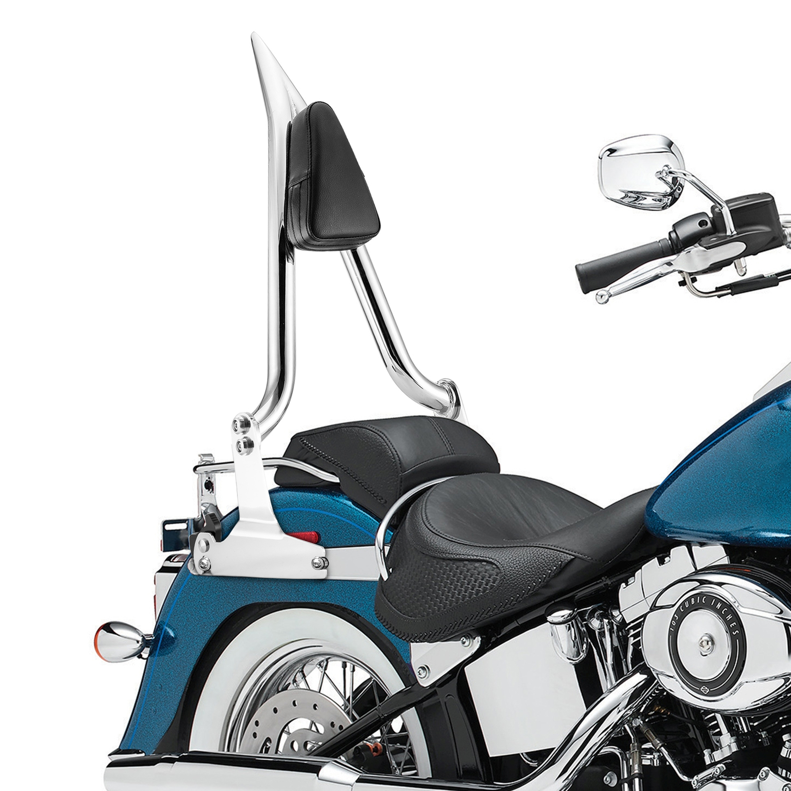 23″ Detachable Backrest Sissy Bar For Harley Springer Softail Deluxe Night Train