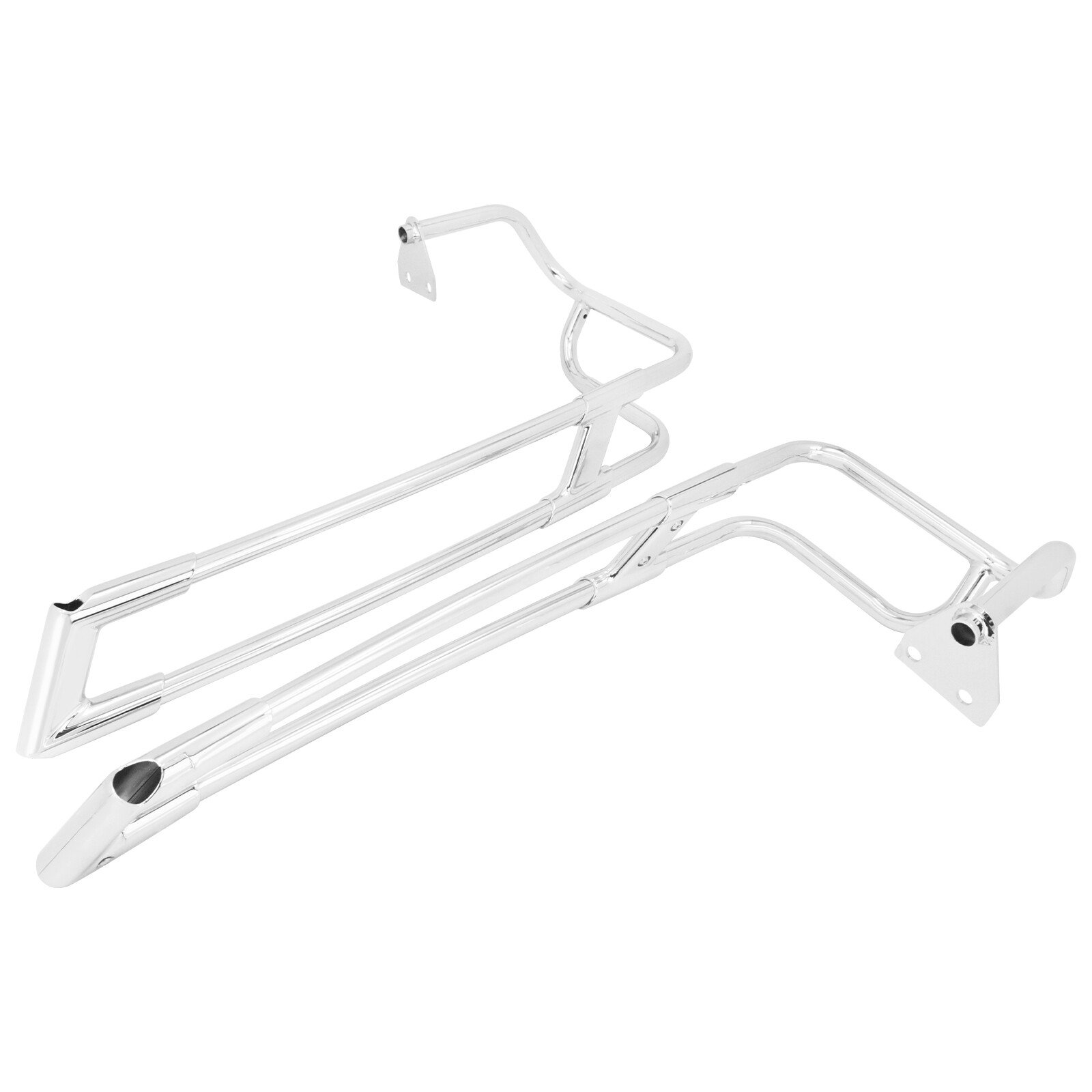 Chrome Hard Saddlebag Guard Rails For Harley Touring Road King Glide 2014-2023