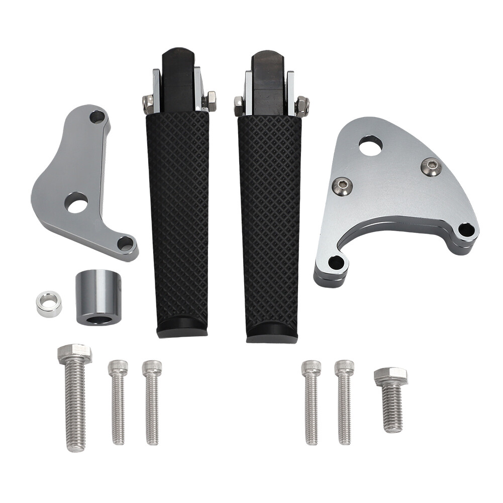 For Yamaha FJR1300 Folding Highway Foot Pegs Footrest & Mounting Plates Aluminum