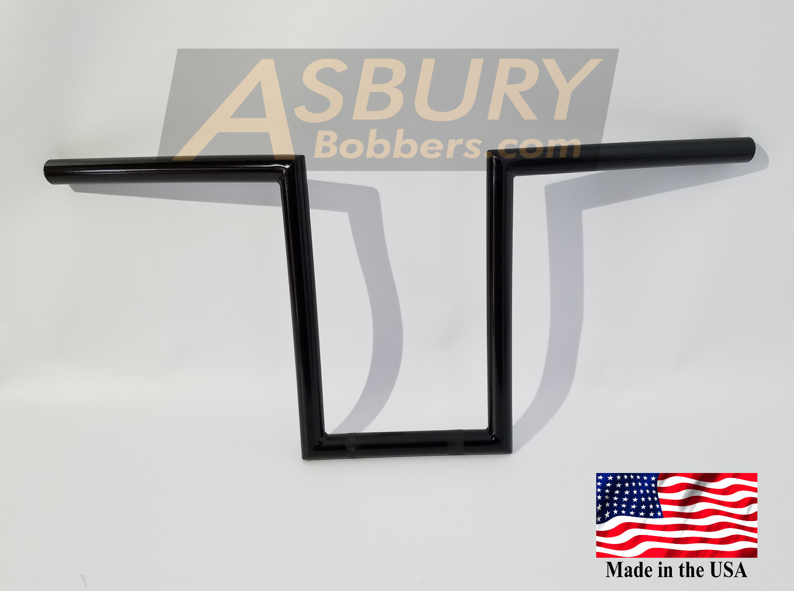 7/8 in (22mm) Z Bars Lane Spliters 10 in rise Gloss Black Handlebars