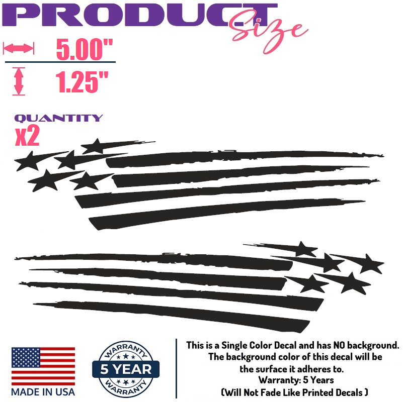 American Flag ripped , 2 Motorcycle Helmet Fire Stickers Decal , Bike kit [F16]