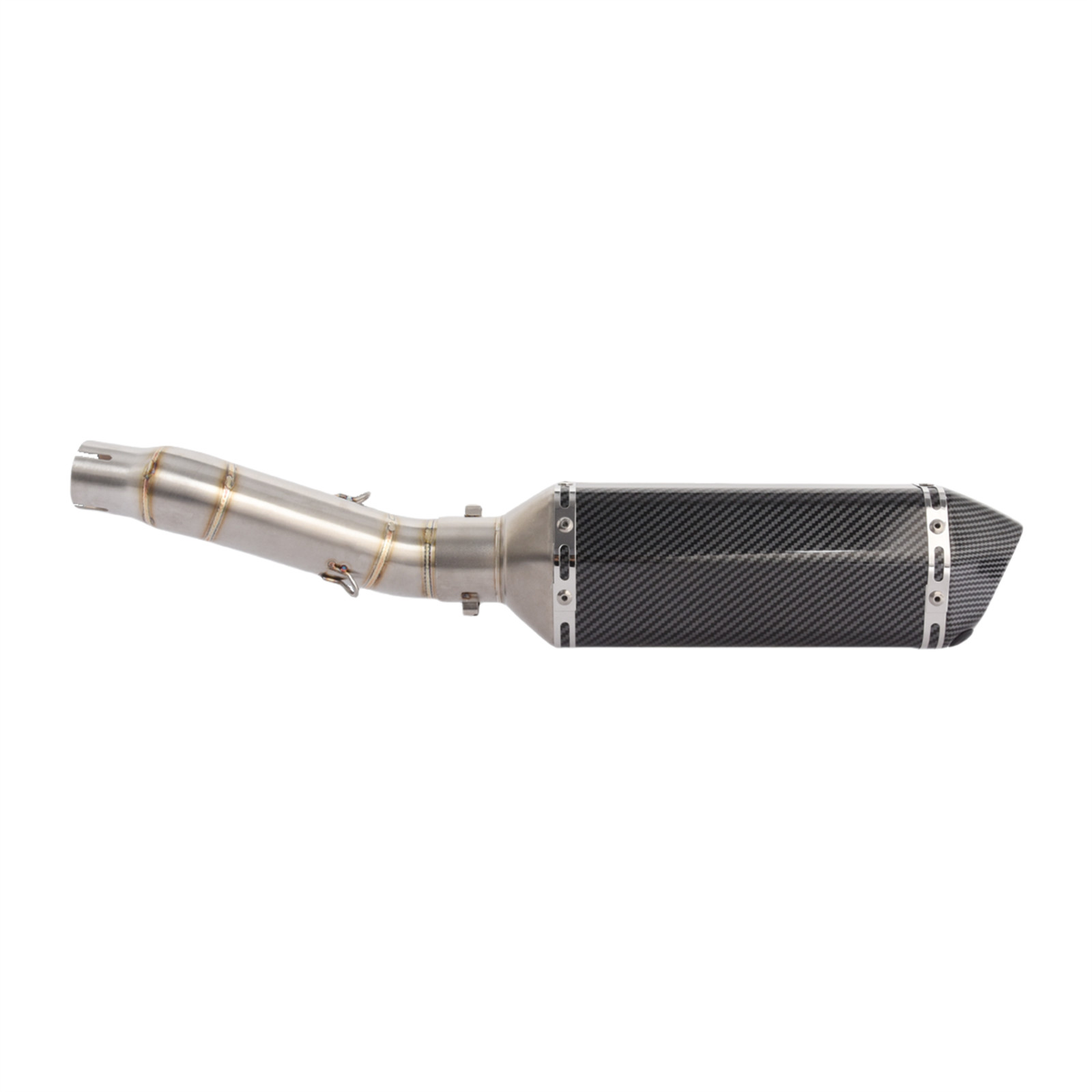 Black Slip on for Honda CBR300R CB300F Exhaust Mid Link Pipe Tail Muffler