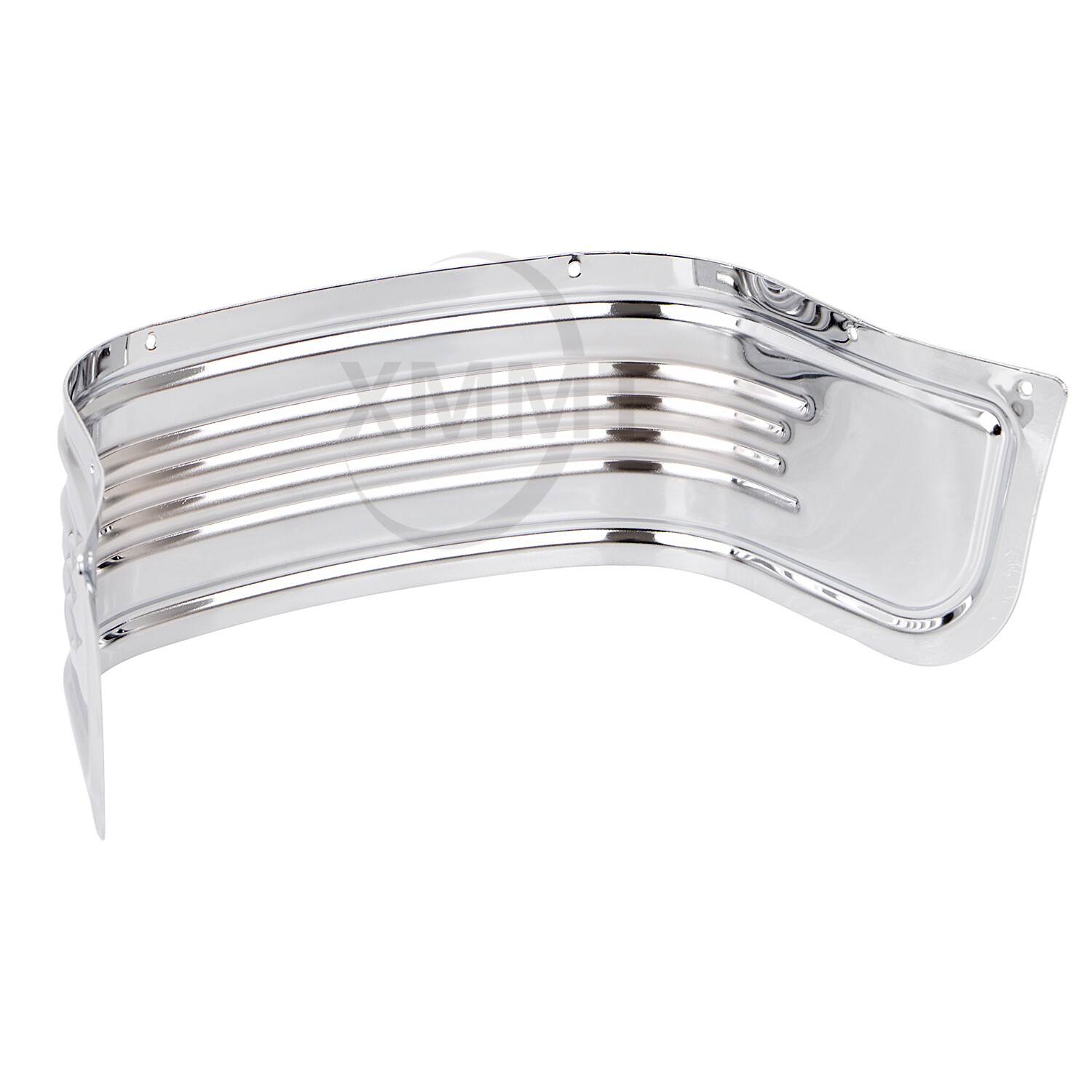 Chrome STEEL FRONT FENDER RIBBED SKIRT Fit For Harley Touring softail 1980-2013