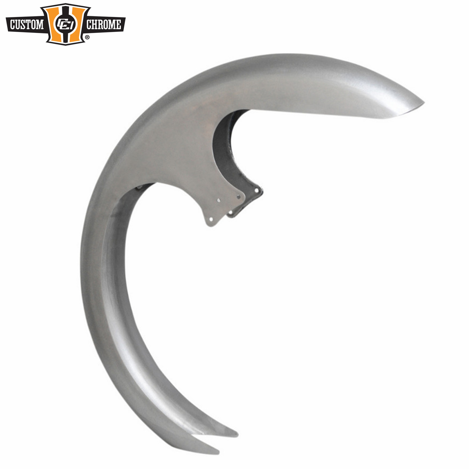 23″ Wrap 6″ Wide Hybrid Front Fender Raw Steel Fit For Harley Touring 1984-2013
