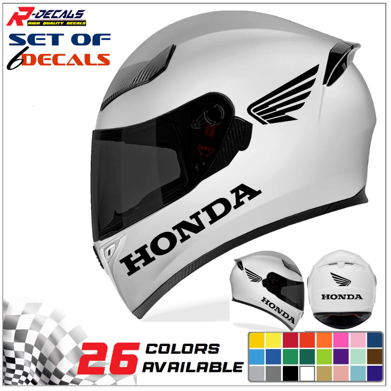 Helmet Vinyl decal 6 pcs set for HONDA Motorcycle helmet decals, Sticker