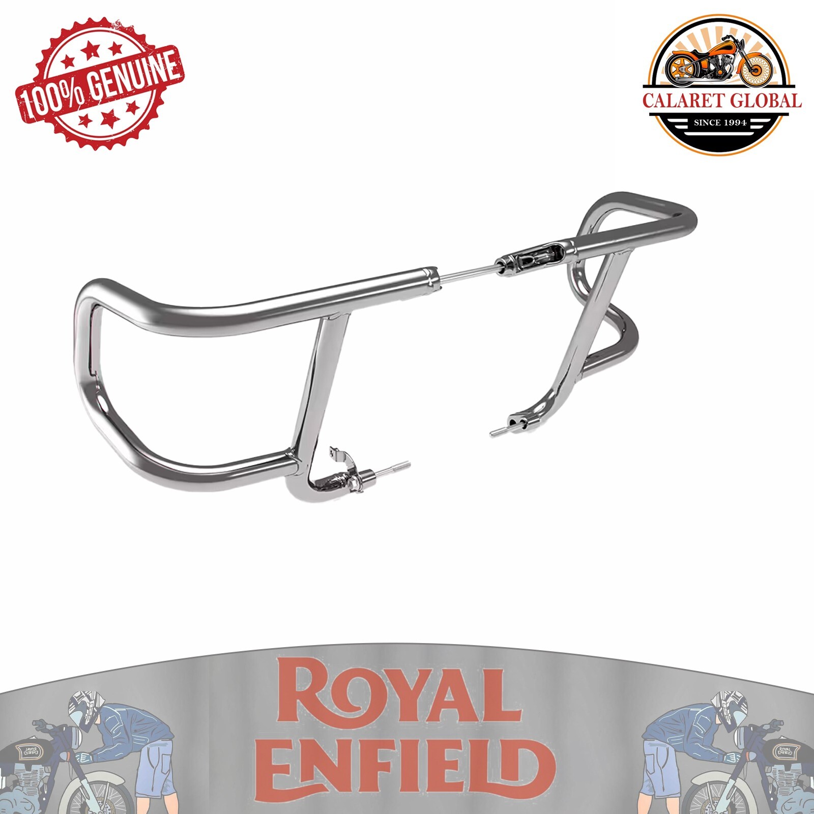 Royal Enfield oem silver airfly evo engine guard for Super Meteor 650 KXA00341