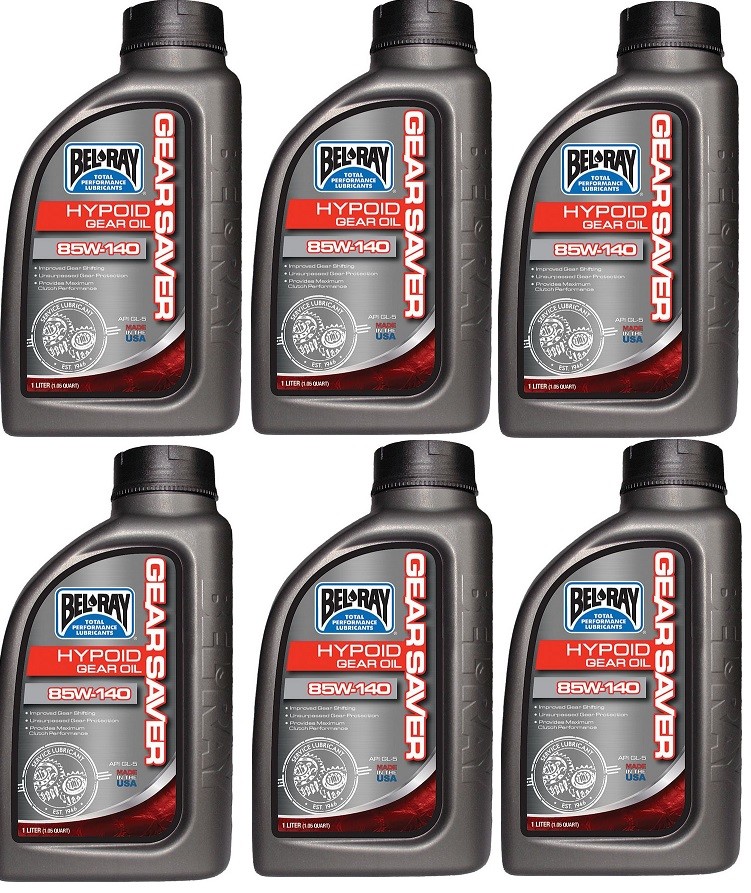 6 Bottles Bel-Ray 85W-140 Gear Saver Hypoid Oil Motorcycle ATV 99234-B1LW