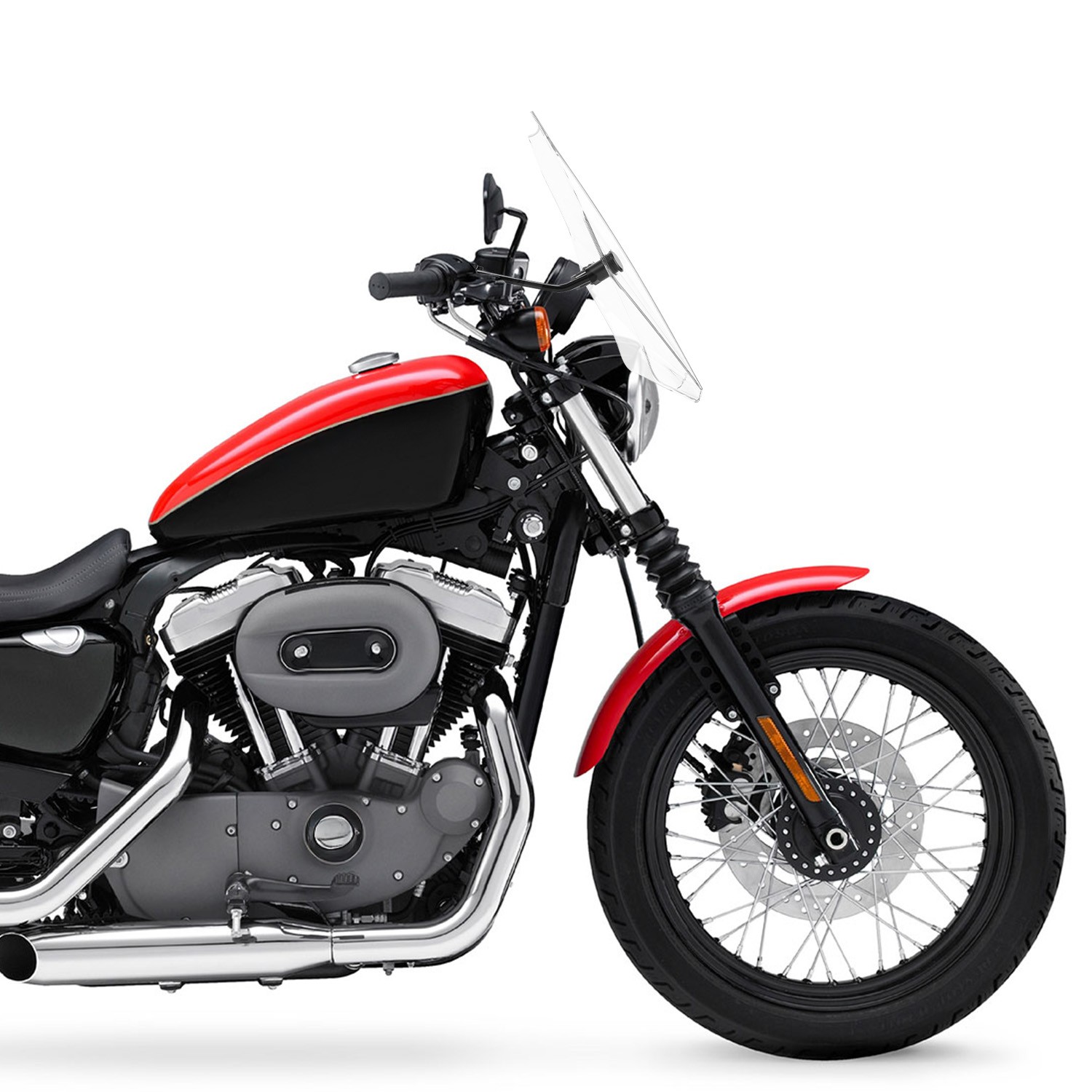 15.5″ x 15.35″ Clear Universal Motorcycle Windshield Fit For 7/8” 1” Handlebar