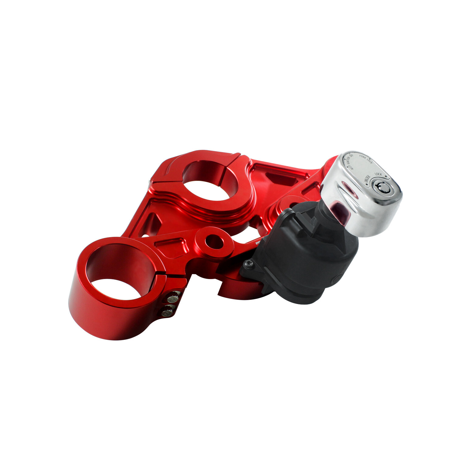 Red Aluminum Customized Top Triple Tree With Lock for Harley CVO Road Glide FLTR