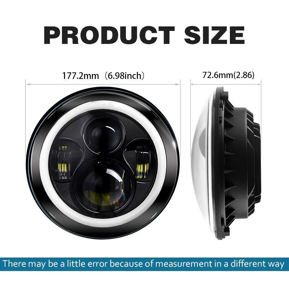 7″ inch LED Headlight & 4.5″ Fog Passing Lights For Harley Motorcycle Long range