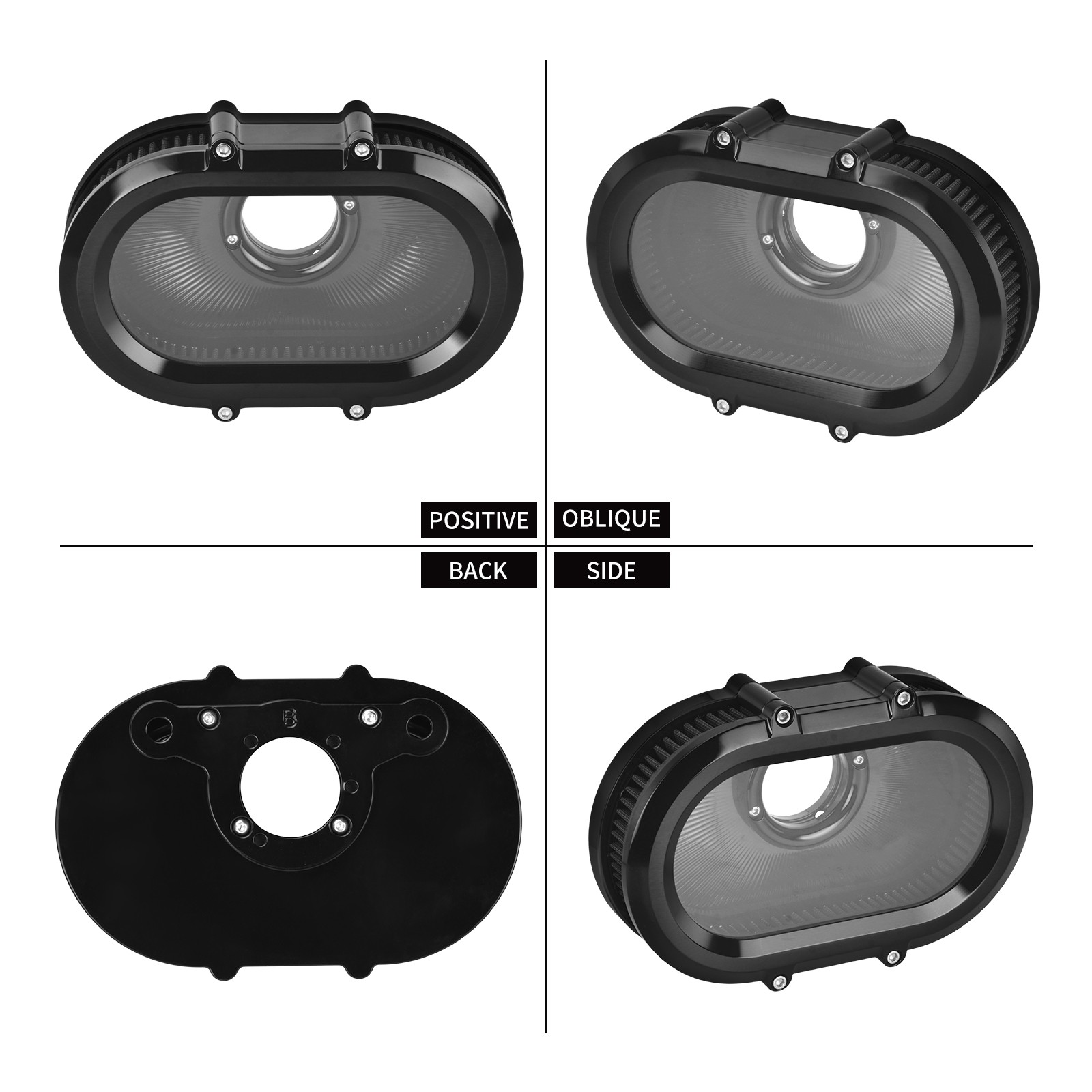 Air Cleaner Oval Intake Filter For Dyna Wide Super Glide Street Bob 2000-2017
