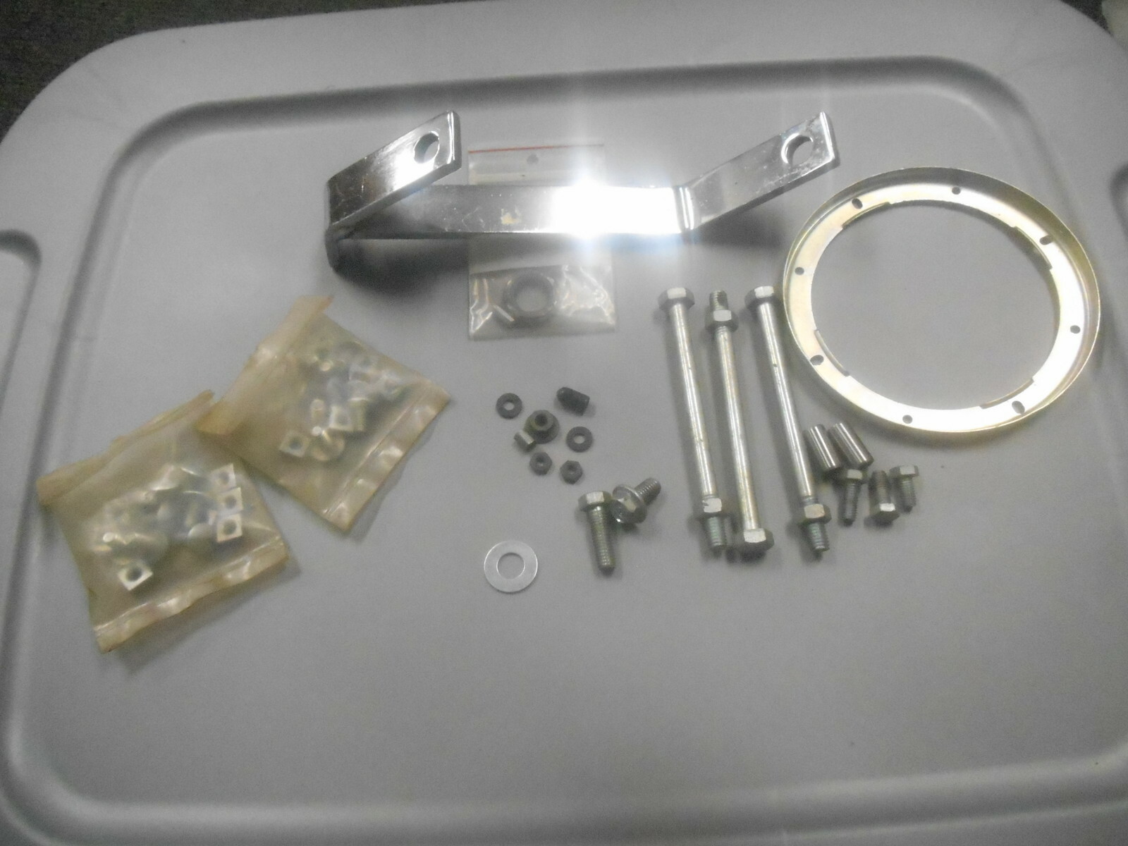 NOS Motorcycle Bracket Bolts Nuts etc. Parts for Different Years & Models Lot #5