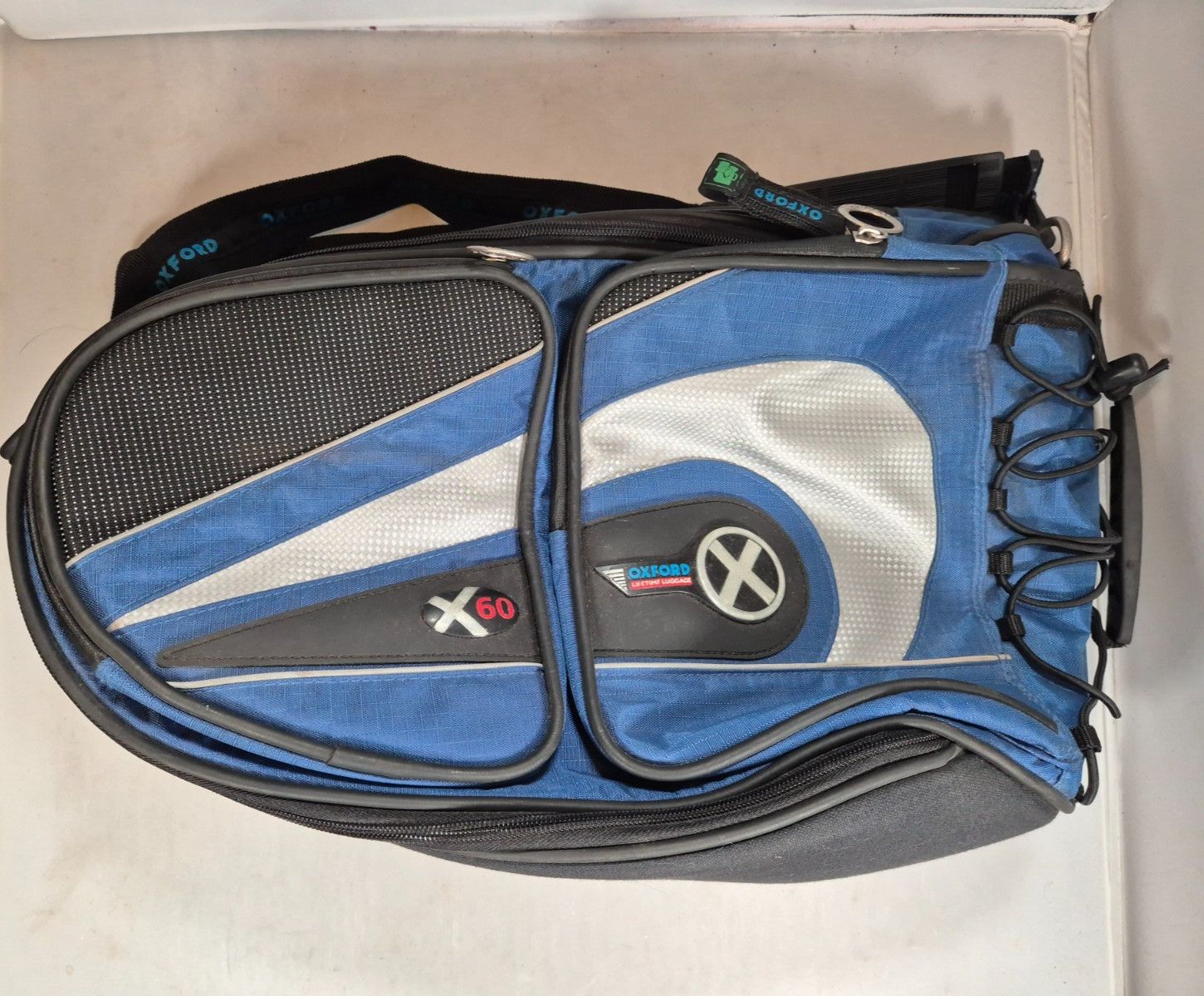 Oxford lifetime expandable luggage pannier x 60 blue