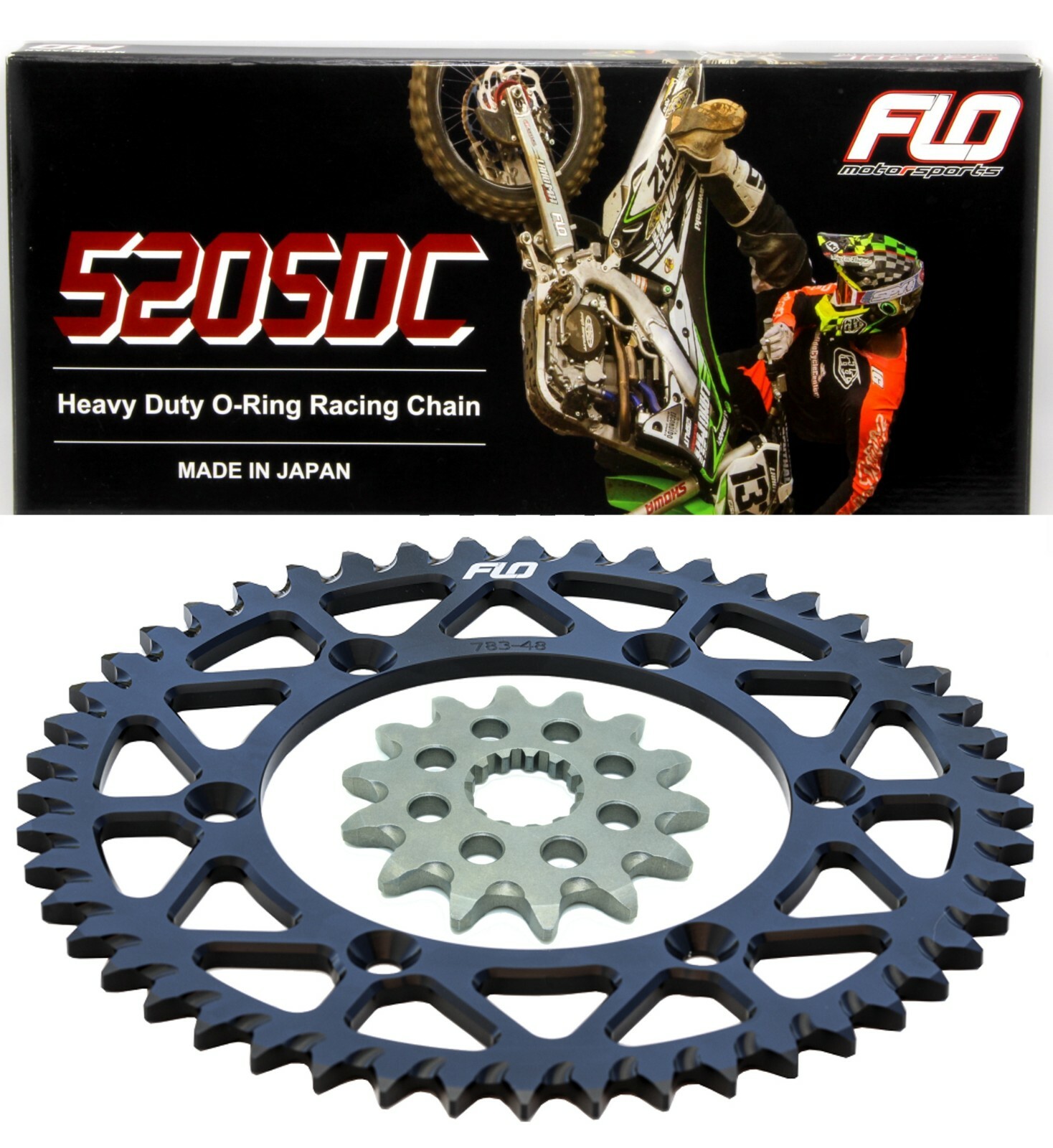 Honda CRF250 CR125 Sprocket Set / Chain Heavy Duty O-Ring Kit Black 14T / 48T