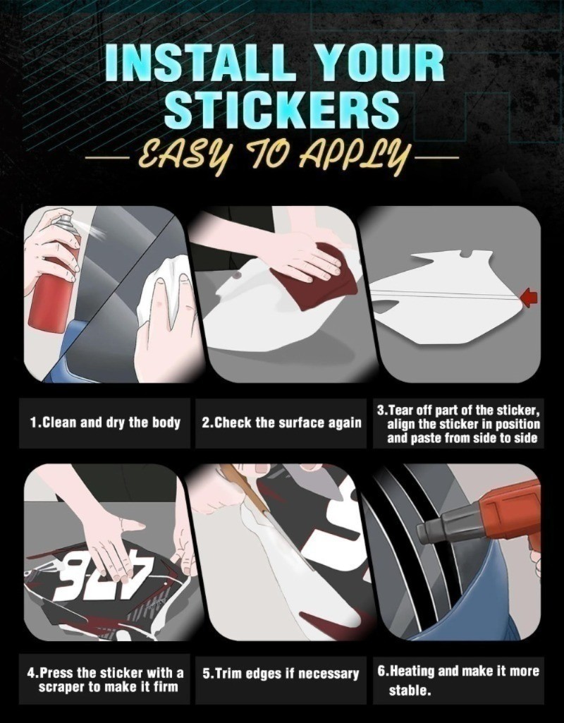 Motorcross Customized Decals for 2014-16 KTM 125 150 250-500 525 EXC XCW XCF-W