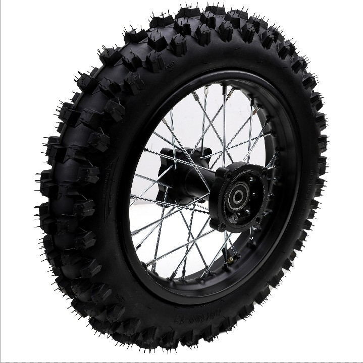 12inch Rear Wheel 80/100-12 Tire Rim Assembly for 110cc 125cc SSR Dirt Pit Bikes