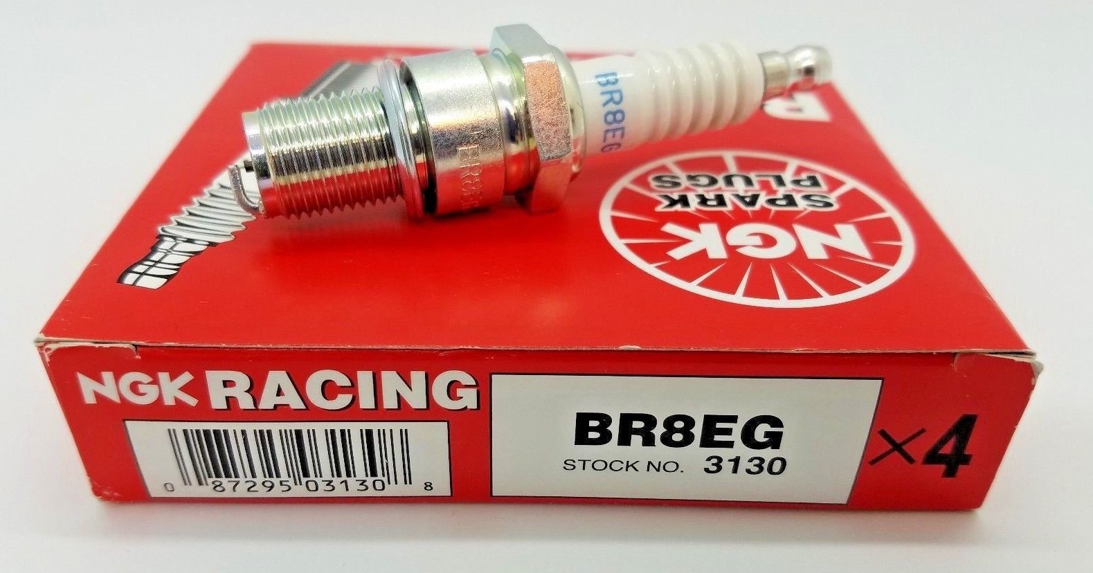BR8EG NGK Spark Plugs Kit 3130 Set of 4 For RM250 CR250R CR500R YZ250