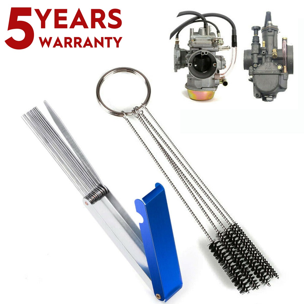 Carburetor Carb Dirt Jet Cleaning Tool Needle Brush Set For Motorcycle ATV Parts