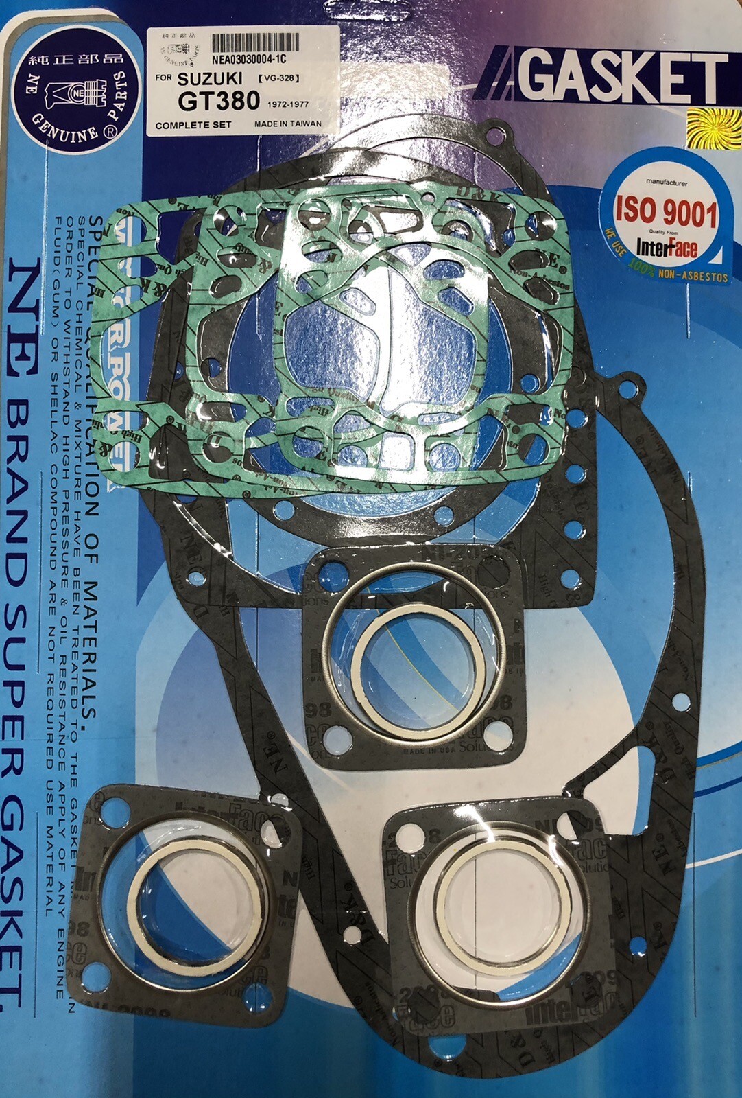 New Gasket Set For Suzuki GT380 1972 1973 1974 1975 1976 1977