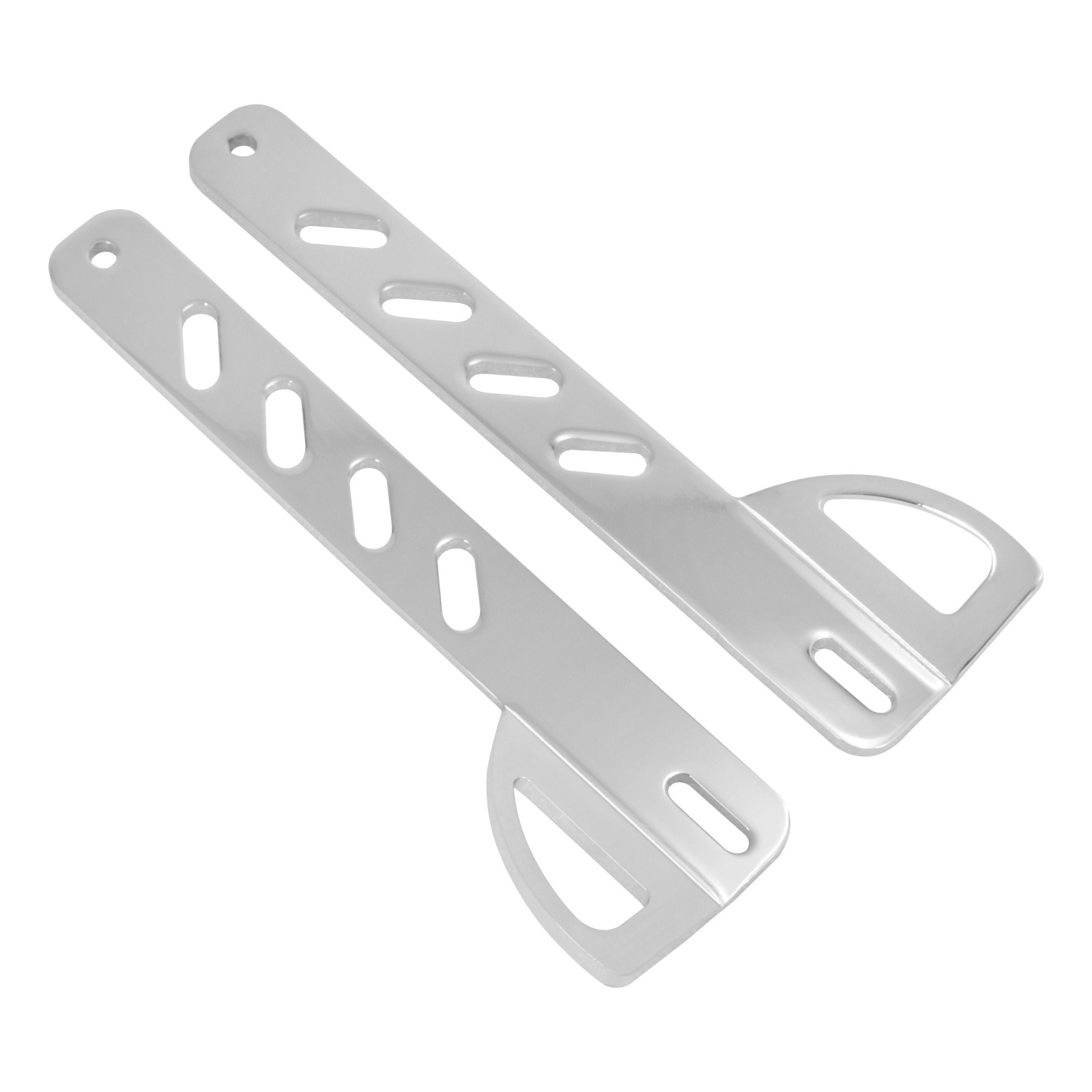 Chrome Front Fork Tie Down Brackets Mounting Holder Fit For Harley Softail 00-24