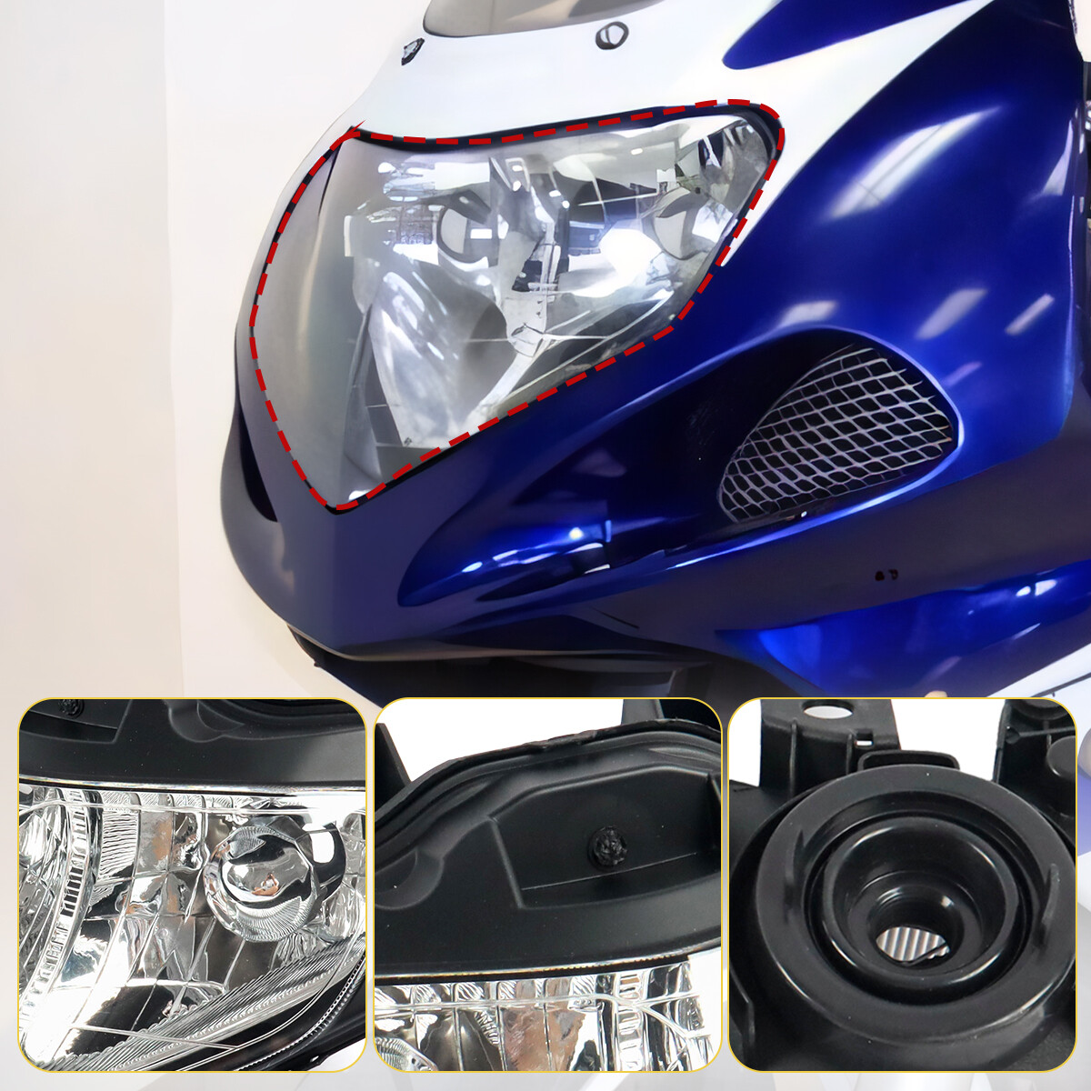 Front Headlight Headlamp Assembly For Suzuki GSXR 600/750 2001-2003 GSX-R 1000