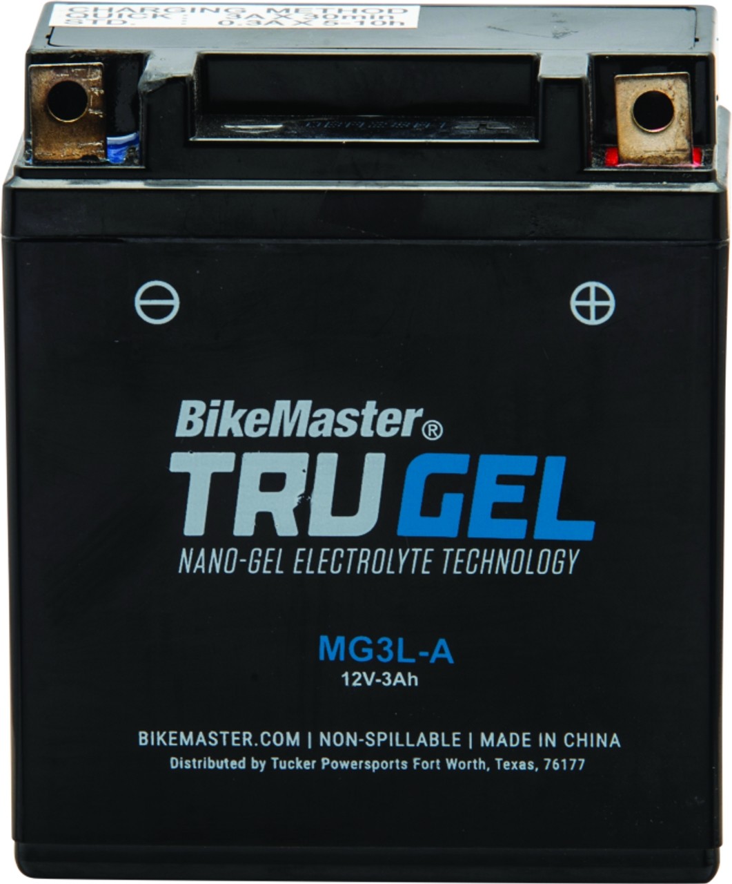 BikeMaster TruGel Battery – MG3L-A Motorcycle ATV/UTV Street Bike Dirt Bike PWC