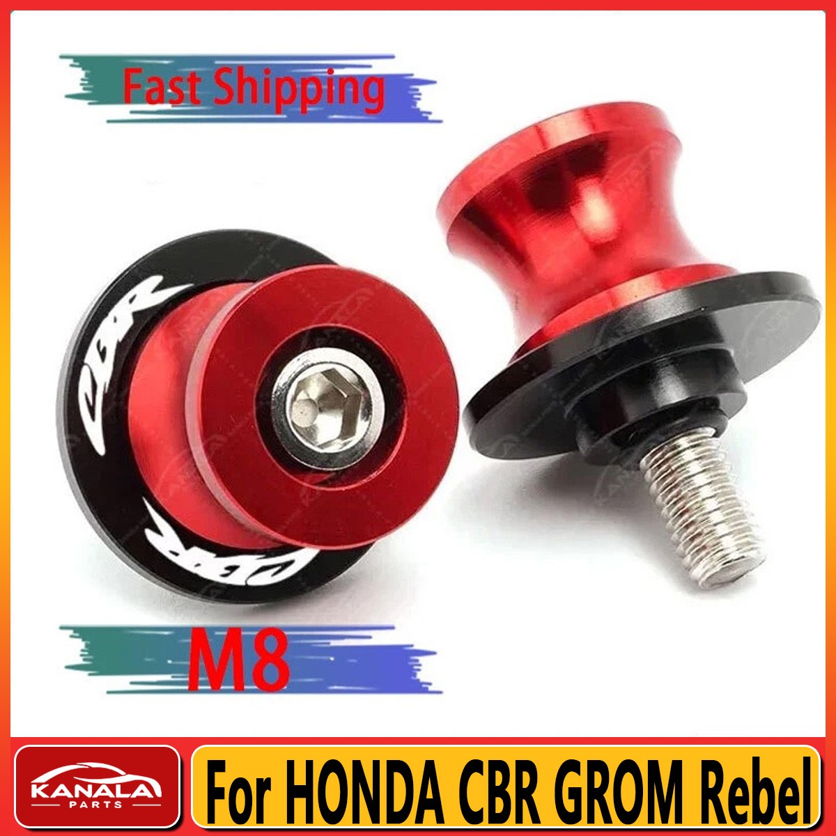 1Pair M8 Motorcycle Swingarm Spools Sliders Stand Screws For HONDA CBR GROM
