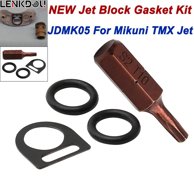 Steel+Rubber JDMK05 Jet Jetting Block Gasket Kit For Mikuni TMX Jet Block