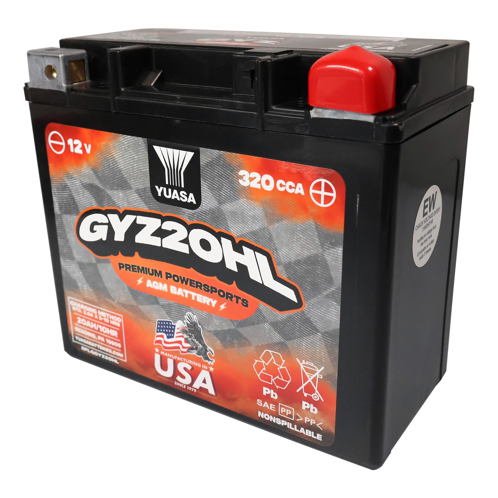 Yuasa AGM Battery GYZ20HL Sealed Factory Activated Fit For Harley Softail Yamaha